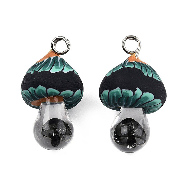 PandaHall Handmade Polymer Clay Pendants, with Lampwork and Platinum Plated Iron Loop, Mushroom, Black, 24~29x15~17x15~17mm, Hole: 2~3mm...
PandaHall Handmade Polymer Clay Pendants, with Lampwork and Platinum Plated Iron Loop, Mushroom, Black, 24~29x15~17x15~17mm, Hole: 2~3mm...