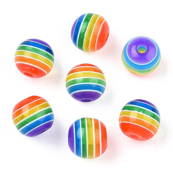 PandaHall Transparent Stripe Resin Beads, Round, Colorful, 8mm, Hole: 1.8~2mm Resin Round
PandaHall Transparent Stripe Resin Beads, Round, Colorful, 8mm, Hole: 1.8~2mm Resin Round