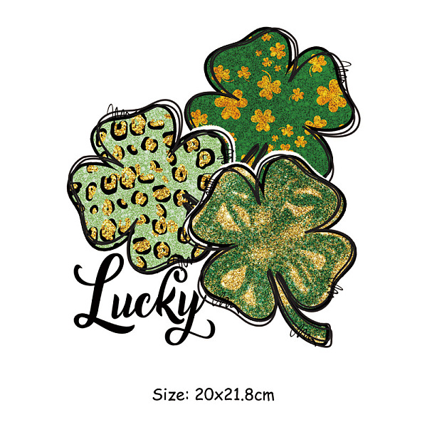PandaHall Saint Patrick's Day Theme PET Sublimation Stickers, Heat Transfer Film, Iron on Vinyls, for Clothes Decoration, Clover, 200x218mm...
PandaHall Saint Patrick's Day Theme PET Sublimation Stickers, Heat Transfer Film, Iron on Vinyls, for Clothes Decoration, Clover, 200x218mm...