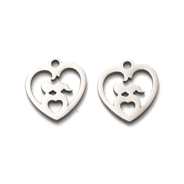 PandaHall Valentine's Day 316 Surgical Stainless Steel Charms, Laser Cut, Heart Charm, Stainless Steel Color, Human, 14x13x1mm, Hole: 1.6mm...
PandaHall Valentine's Day 316 Surgical Stainless Steel Charms, Laser Cut, Heart Charm, Stainless Steel Color, Human, 14x13x1mm, Hole: 1.6mm...