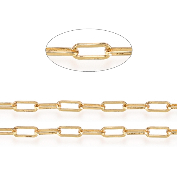 PandaHall Soldered Brass Paperclip Chains, Flat Oval, Drawn Elongated Cable Chains, Long-Lasting Plated, Golden, 6x2.5x0.5mm Brass
PandaHall Soldered Brass Paperclip Chains, Flat Oval, Drawn Elongated Cable Chains, Long-Lasting Plated, Golden, 6x2.5x0.5mm Brass