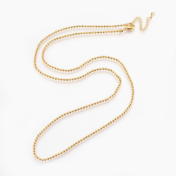 PandaHall Brass Ball Chain Necklaces, with Alloy Lobster Claw Clasps and Alloy Extender Chains, Long-Lasting Plated, Golden, 29.9 inch(76cm)...
PandaHall Brass Ball Chain Necklaces, with Alloy Lobster Claw Clasps and Alloy Extender Chains, Long-Lasting Plated, Golden, 29.9 inch(76cm)...