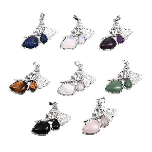 PandaHall Gemstone Pendants, with Platinum Plated Brass Settings, Elf & Teardrop, 45x41.5x7mm, Hole: 5.3x8mm Mixed Stone Angel & Fairy
PandaHall Gemstone Pendants, with Platinum Plated Brass Settings, Elf & Teardrop, 45x41.5x7mm, Hole: 5.3x8mm Mixed Stone Angel & Fairy