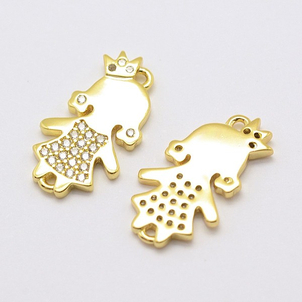 PandaHall Brass Micro Pave Grade AAA Cubic Zirconia Links, Clear, Girl, Cadmium Free & Nickel Free & Lead Free, Real 18K Gold Plated...
PandaHall Brass Micro Pave Grade AAA Cubic Zirconia Links, Clear, Girl, Cadmium Free & Nickel Free & Lead Free, Real 18K Gold Plated...