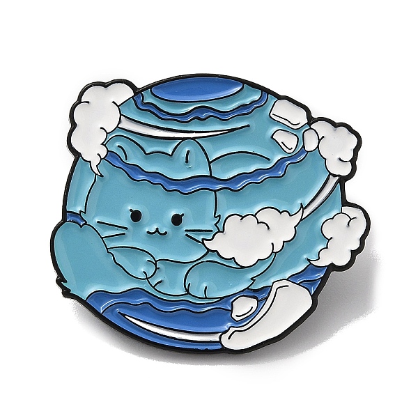PandaHall Electrophoresis Black Zinc Alloy Brooch, Enamel Pin for Backpack Clothes, Baking Paint, Cat Planet, Sky Blue, 26x29x1.5mm...
PandaHall Electrophoresis Black Zinc Alloy Brooch, Enamel Pin for Backpack Clothes, Baking Paint, Cat Planet, Sky Blue, 26x29x1.5mm...