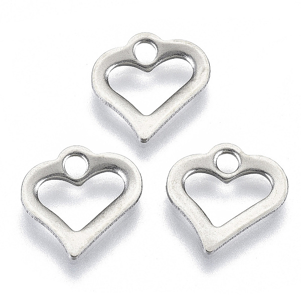 PandaHall 201 Stainless Steel Charms, Laser Cut, Hollow, Heart, Stainless Steel Color, 11x11x1mm, Hole: 1.8mm 201 Stainless Steel Heart
PandaHall 201 Stainless Steel Charms, Laser Cut, Hollow, Heart, Stainless Steel Color, 11x11x1mm, Hole: 1.8mm 201 Stainless Steel Heart