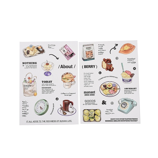 PandaHall PET Tags Picture Stickers, Bakery and Patisserie Themed Sticker, Mixed Shapes, 169~171x119~121x0.1mm, 1 sheet/style PET Mixed...
PandaHall PET Tags Picture Stickers, Bakery and Patisserie Themed Sticker, Mixed Shapes, 169~171x119~121x0.1mm, 1 sheet/style PET Mixed...