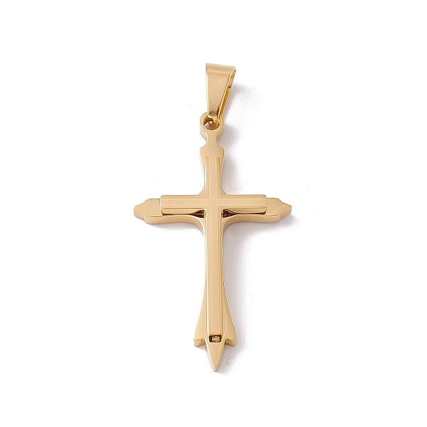 PandaHall Vacuum Plating 304 Stainless Steel Pendants, Cross, Golden, 44x25x5mm, Hole: 5x8mm 304 Stainless Steel Cross
PandaHall Vacuum Plating 304 Stainless Steel Pendants, Cross, Golden, 44x25x5mm, Hole: 5x8mm 304 Stainless Steel Cross