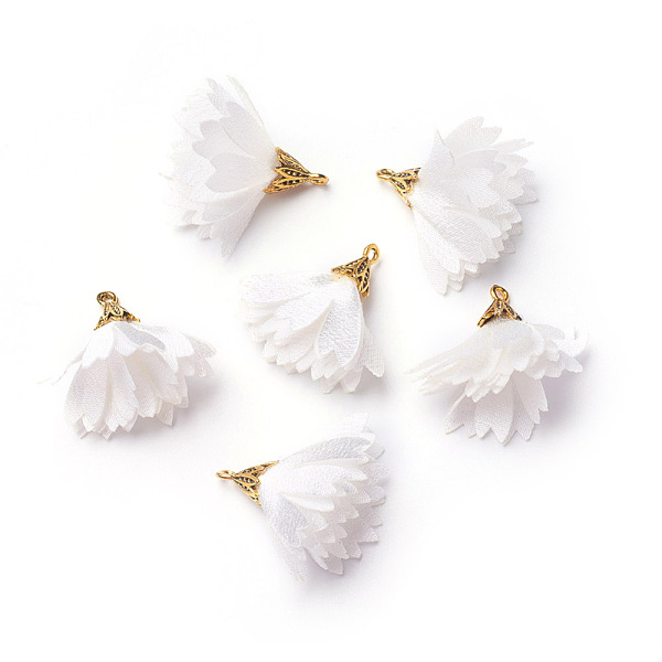 PandaHall Alloy Pendant, with Silk, Flower, Golden, White, 29~31x34~36mm, Hole: 1.8mm Silk Flower White
PandaHall Alloy Pendant, with Silk, Flower, Golden, White, 29~31x34~36mm, Hole: 1.8mm Silk Flower White