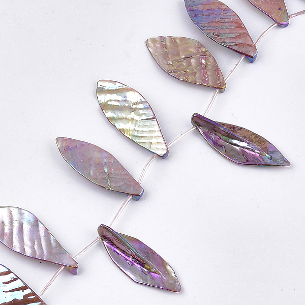 PandaHall Freshwater Shell Beads Strands, Top Drilled Beads, Dyed, AB Color, Leaf, Violet, 39~55x11~25x4~9mm, Hole: 1mm, about..., Purple
PandaHall Freshwater Shell Beads Strands, Top Drilled Beads, Dyed, AB Color, Leaf, Violet, 39~55x11~25x4~9mm, Hole: 1mm, about..., Purple
