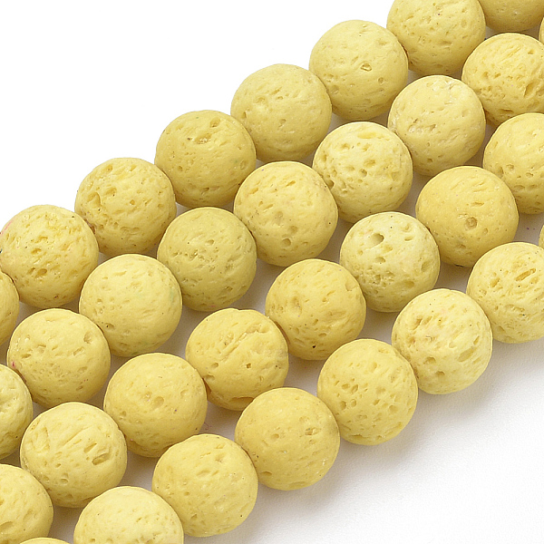 PandaHall Synthetic Lava Rock Beads Strands, Dyed, Round, Champagne Yellow, 8~8.5mm, Hole: 1mm, about 47pcs/strand, 14.96 inch(38cm) Lava...
PandaHall Synthetic Lava Rock Beads Strands, Dyed, Round, Champagne Yellow, 8~8.5mm, Hole: 1mm, about 47pcs/strand, 14.96 inch(38cm) Lava...