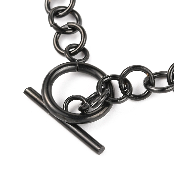 PandaHall Unisex 304 Stainless Steel Rolo Chains Bracelets, with Toggle Clasps, Electrophoresis Black, 7-7/8 inch(20cm) 304 Stainless Steel
PandaHall Unisex 304 Stainless Steel Rolo Chains Bracelets, with Toggle Clasps, Electrophoresis Black, 7-7/8 inch(20cm) 304 Stainless Steel