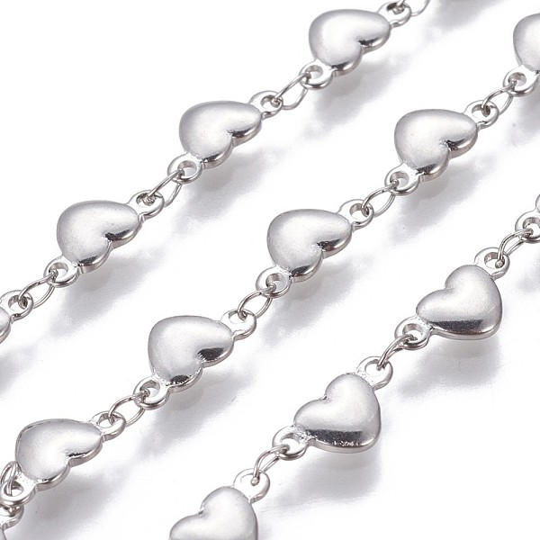 PandaHall 3.28 Feet 304 Stainless Steel Link Chains, Unwelded, Heart, Stainless Steel Color, 10x5x2mm 304 Stainless Steel
PandaHall 3.28 Feet 304 Stainless Steel Link Chains, Unwelded, Heart, Stainless Steel Color, 10x5x2mm 304 Stainless Steel