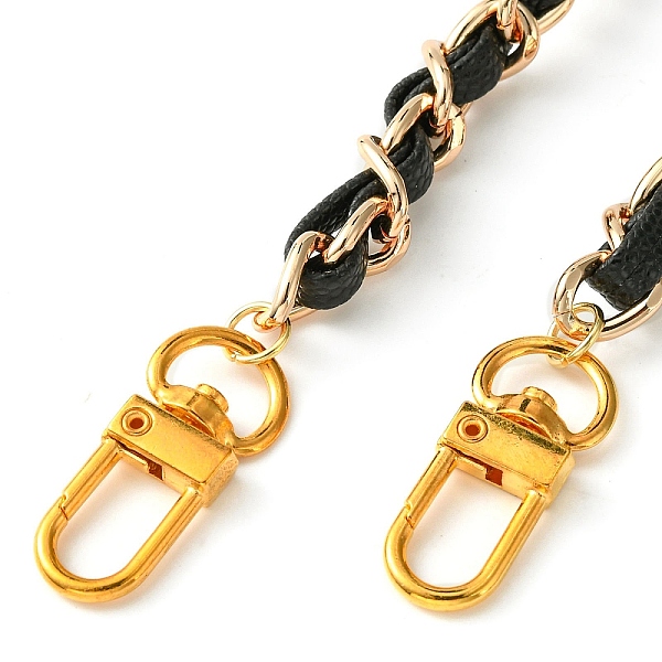 PandaHall Alloy Chain with PU Leather Bag Straps, with Swivel Clasps, for Bag Replacement Accessories, Black, 114x0.85x0.6cm Alloy Black
PandaHall Alloy Chain with PU Leather Bag Straps, with Swivel Clasps, for Bag Replacement Accessories, Black, 114x0.85x0.6cm Alloy Black