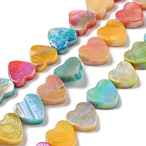 PandaHall Electroplated Natural Freshwater Shell Beads Strands, Rainbow Color Heart, Colorful, 8.5x9x2~3mm, Hole: 0.9mm, about 41pcs/strand..., Multicolor
PandaHall Electroplated Natural Freshwater Shell Beads Strands, Rainbow Color Heart, Colorful, 8.5x9x2~3mm, Hole: 0.9mm, about 41pcs/strand..., Multicolor