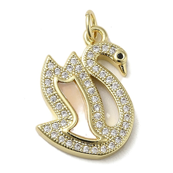 PandaHall Brass Micro Pave Cubic Zirconia Pendants, with Shell, Swan, Real 18K Gold Plated, 20.5x14.5x3mm, Hole: 3.4mm Brass+Cubic..., Clear
PandaHall Brass Micro Pave Cubic Zirconia Pendants, with Shell, Swan, Real 18K Gold Plated, 20.5x14.5x3mm, Hole: 3.4mm Brass+Cubic..., Clear
