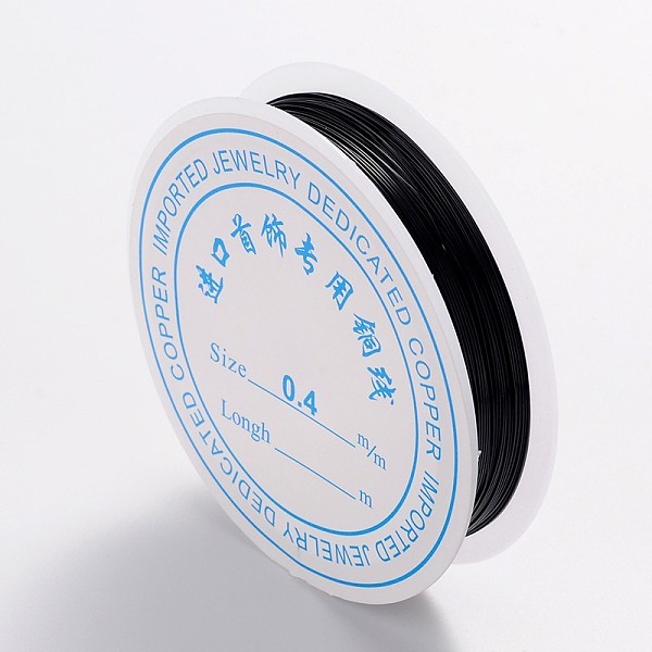 PandaHall Copper Jewelry Wire, Nickel Free, Black, 26 Gauge, 0.4mm, about 13m/roll Copper Round Black
PandaHall Copper Jewelry Wire, Nickel Free, Black, 26 Gauge, 0.4mm, about 13m/roll Copper Round Black