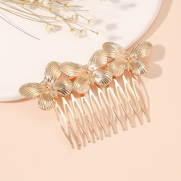 PandaHall Alloy Combs, Hair Accessories for Women Girls, Butterfly, Golden, 83x54mm Alloy
PandaHall Alloy Combs, Hair Accessories for Women Girls, Butterfly, Golden, 83x54mm Alloy