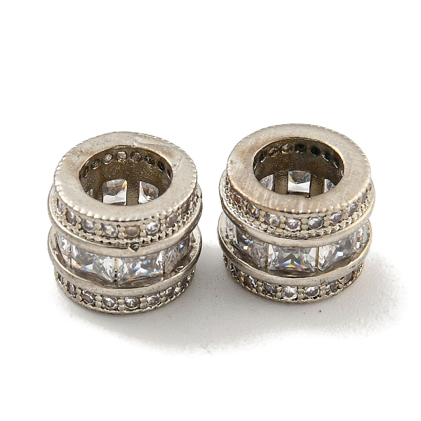 PandaHall Rack Plating Brass Micro Pave Clear Cubic Zirconia European Beads, Large Hole Beads, Long-Lasting Plated, Lead Free & Cadmium Free...
PandaHall Rack Plating Brass Micro Pave Clear Cubic Zirconia European Beads, Large Hole Beads, Long-Lasting Plated, Lead Free & Cadmium Free...