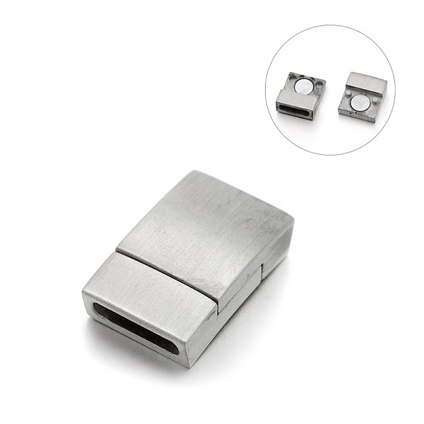 PandaHall Matte 304 Stainless Steel Rectangle Magnetic Clasps with Glue-in Ends, N45 Grade Strong Magnet, Stainless Steel Color, 20x12.5x6mm...
PandaHall Matte 304 Stainless Steel Rectangle Magnetic Clasps with Glue-in Ends, N45 Grade Strong Magnet, Stainless Steel Color, 20x12.5x6mm...