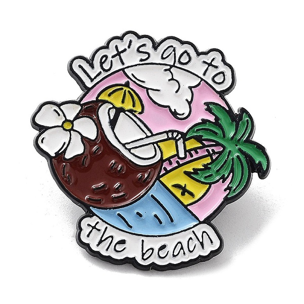PandaHall Summer Vacation Series Let's Go to the Beach Coconut Tree Alloy Enamel Pin Brooch, for Backpack Clothes, Pink, 32.5x33x1.4mm...
PandaHall Summer Vacation Series Let's Go to the Beach Coconut Tree Alloy Enamel Pin Brooch, for Backpack Clothes, Pink, 32.5x33x1.4mm...