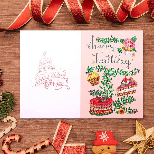 PandaHall DIY Diamond Painting Greeting Card Kits, with Resin Rhinestones, Diamond Sticky Pen, Tray Plate and Glue Clay, Birthday Cake...
PandaHall DIY Diamond Painting Greeting Card Kits, with Resin Rhinestones, Diamond Sticky Pen, Tray Plate and Glue Clay, Birthday Cake...
