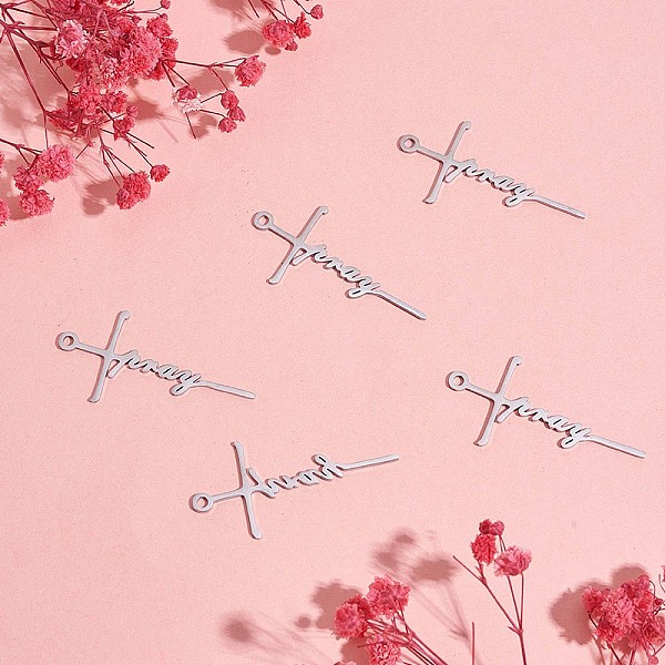 PandaHall 10Pcs Pray Cross Charm Pendant Cross Faith Charm Necklace Stainless Steel Pendant for Christian Religious Jewelry Gifts Making...
PandaHall 10Pcs Pray Cross Charm Pendant Cross Faith Charm Necklace Stainless Steel Pendant for Christian Religious Jewelry Gifts Making...