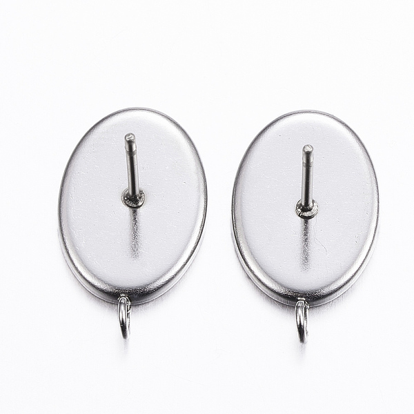 PandaHall 304 Stainless Steel Stud Earring Settings, with Loop, Oval, Stainless Steel Color, Tray: 14x10mm, 18x11x1.5mm, Hole: 2mm, Pin...
PandaHall 304 Stainless Steel Stud Earring Settings, with Loop, Oval, Stainless Steel Color, Tray: 14x10mm, 18x11x1.5mm, Hole: 2mm, Pin...