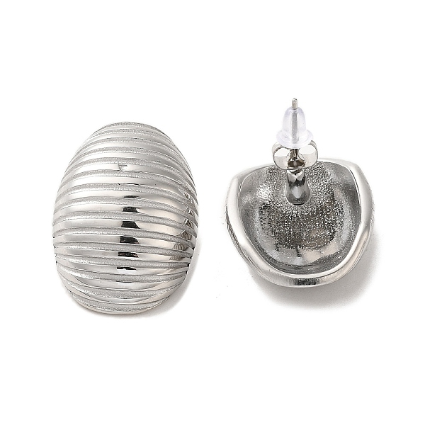 PandaHall 304 Stainless Steel Stud Earrings, Grooved Oval, Stainless Steel Color, 30x21mm 304 Stainless Steel Oval
PandaHall 304 Stainless Steel Stud Earrings, Grooved Oval, Stainless Steel Color, 30x21mm 304 Stainless Steel Oval