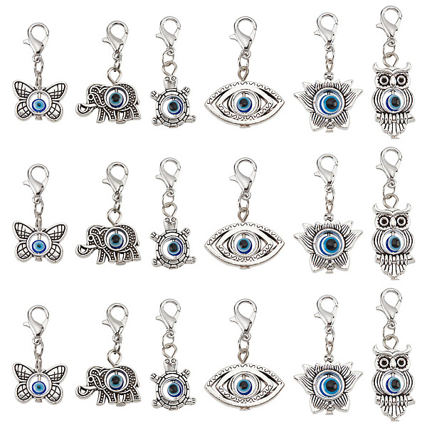 PandaHall 24 Pcs Evil Eye Stitch Markers, Lotus Flower/Owl/Elephant/Eye/Butterfly/Tortoise Alloy Resin Crochet Charms Locking Stitch Marker...
PandaHall 24 Pcs Evil Eye Stitch Markers, Lotus Flower/Owl/Elephant/Eye/Butterfly/Tortoise Alloy Resin Crochet Charms Locking Stitch Marker...