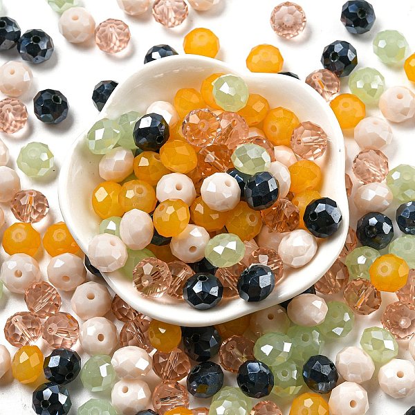 PandaHall Glass Beads, Faceted, Rondelle, Mixed Color, 10x8mm, Hole: 1mm, about 560pcs/500g Glass Rondelle Multicolor
PandaHall Glass Beads, Faceted, Rondelle, Mixed Color, 10x8mm, Hole: 1mm, about 560pcs/500g Glass Rondelle Multicolor