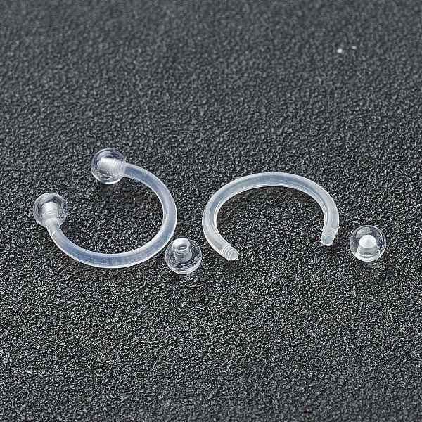 PandaHall Acrylic Circular/Horseshoe Barbell with Double Round Ball, Eyebrow Rings, Nose Septum Rings, Clear, 12x12x3mm, Pin: 18 Gauge(1mm)...
PandaHall Acrylic Circular/Horseshoe Barbell with Double Round Ball, Eyebrow Rings, Nose Septum Rings, Clear, 12x12x3mm, Pin: 18 Gauge(1mm)...