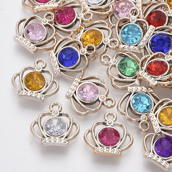 PandaHall UV Plating ABS Plastic Pendants, with Acrylic Rhinestone, Faceted, Crown, Light Gold, Mixed Color, 19x19x7mm, Hole: 2mm ABS..., Multicolor
PandaHall UV Plating ABS Plastic Pendants, with Acrylic Rhinestone, Faceted, Crown, Light Gold, Mixed Color, 19x19x7mm, Hole: 2mm ABS..., Multicolor