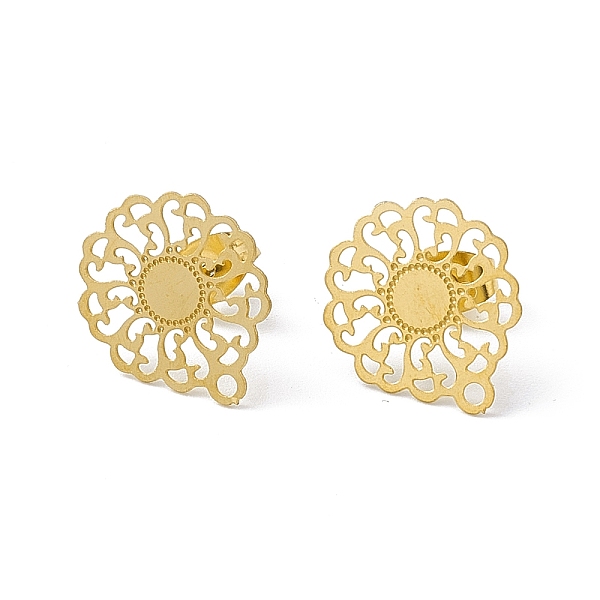 PandaHall 304 Stainless Steel Stud Earrings Finding, Hollow Flower, with Horizontal Loop, Golden, 16x14mm, Hole: 1.2mm, Pin: 0.85mm 304...
PandaHall 304 Stainless Steel Stud Earrings Finding, Hollow Flower, with Horizontal Loop, Golden, 16x14mm, Hole: 1.2mm, Pin: 0.85mm 304...