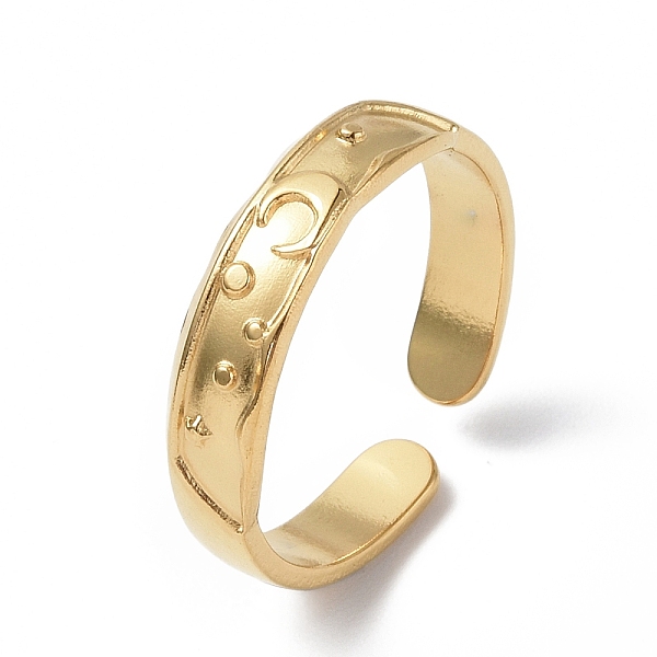 PandaHall Ion Plating(IP) 304 Stainless Steel Crescent Moon Open Cuff Ring for Women, Real 18K Gold Plated, Inner Diameter: 17mm 304...
PandaHall Ion Plating(IP) 304 Stainless Steel Crescent Moon Open Cuff Ring for Women, Real 18K Gold Plated, Inner Diameter: 17mm 304...