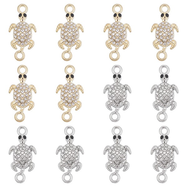 PandaHall SUNNYCLUE 40Pcs 2 Colors Alloy Crystal Rhinestone Connector Charms, Turtle Links, Platinum & Golden, 26x12.5x3mm, Hole: 2mm..., Clear
PandaHall SUNNYCLUE 40Pcs 2 Colors Alloy Crystal Rhinestone Connector Charms, Turtle Links, Platinum & Golden, 26x12.5x3mm, Hole: 2mm..., Clear
