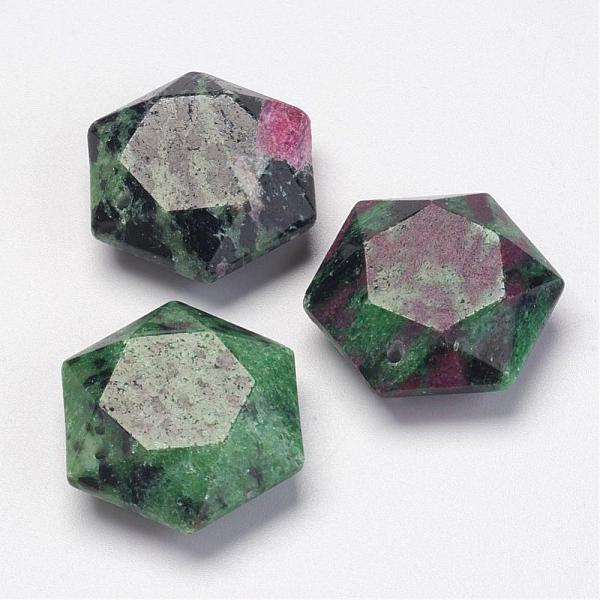 PandaHall Natural Ruby in Zoisite Pendants, Hexagon, 28~29x25x9~10mm, Hole: 1.5mm Ruby in Zoisite Hexagon
PandaHall Natural Ruby in Zoisite Pendants, Hexagon, 28~29x25x9~10mm, Hole: 1.5mm Ruby in Zoisite Hexagon