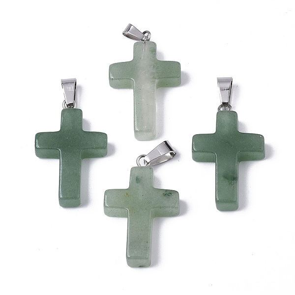 PandaHall Natural Green Aventurine Pendants, Dyed, with Brass Pinch Bails, Platinum Plated, Cross, 26~30.5x15.5~19.5x4~6mm, Hole: 3x6mm...
PandaHall Natural Green Aventurine Pendants, Dyed, with Brass Pinch Bails, Platinum Plated, Cross, 26~30.5x15.5~19.5x4~6mm, Hole: 3x6mm...