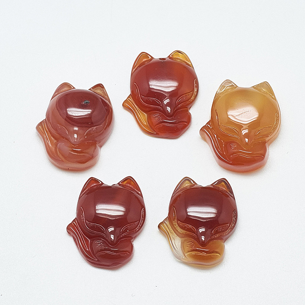 PandaHall Natural Carnelian/Red Agate Pendants, Fox, 22.5~23x19~20x8.5~9.5mm, Hole: 1mm Carnelian Fox
PandaHall Natural Carnelian/Red Agate Pendants, Fox, 22.5~23x19~20x8.5~9.5mm, Hole: 1mm Carnelian Fox