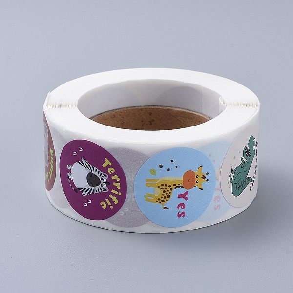 PandaHall Self-Adhesive Paper Gift Tag Stickers, for Party, Decorative Presents, Flat Round, Animal Pattern, 25mm, 500pcs/roll Paper Round..., Multicolor
PandaHall Self-Adhesive Paper Gift Tag Stickers, for Party, Decorative Presents, Flat Round, Animal Pattern, 25mm, 500pcs/roll Paper Round..., Multicolor