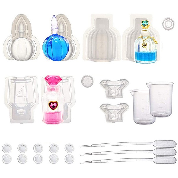 PandaHall SUNNYCLUE Perfume Bottle Silicone Molds, Resin Casting Molds, For UV Resin, Epoxy Resin Jewelry Making, with Disposable Latex..., White
PandaHall SUNNYCLUE Perfume Bottle Silicone Molds, Resin Casting Molds, For UV Resin, Epoxy Resin Jewelry Making, with Disposable Latex..., White