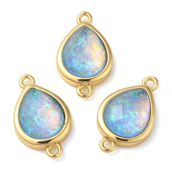 PandaHall Synthetic Opal Connector Charms, Rack Plating Brass Teardrop Links, Golden, Light Sky Blue, 17.5x10.5x5mm, Hole: 1.4mm Brass...
PandaHall Synthetic Opal Connector Charms, Rack Plating Brass Teardrop Links, Golden, Light Sky Blue, 17.5x10.5x5mm, Hole: 1.4mm Brass...