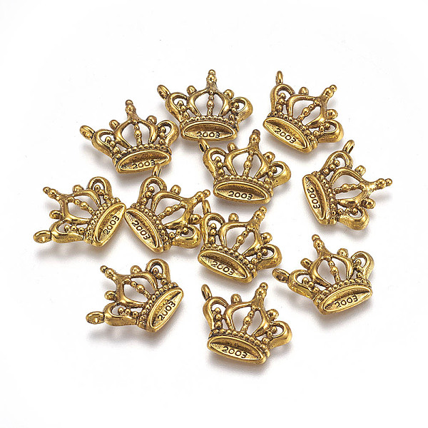 PandaHall Tibetan Style Alloy Pendants, Crown, Cadmium Free & Lead Free, Antique Golden, 22x19.5x4mm, Hole: 1mm Alloy Crown
PandaHall Tibetan Style Alloy Pendants, Crown, Cadmium Free & Lead Free, Antique Golden, 22x19.5x4mm, Hole: 1mm Alloy Crown