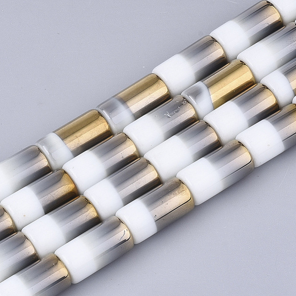 PandaHall Half Electroplate Opaque Glass Beads Strands, Column, Creamy White, 19.5~20x10mm, Hole: 1.4mm, about 17pcs/strand, 13.38 inch...
PandaHall Half Electroplate Opaque Glass Beads Strands, Column, Creamy White, 19.5~20x10mm, Hole: 1.4mm, about 17pcs/strand, 13.38 inch...