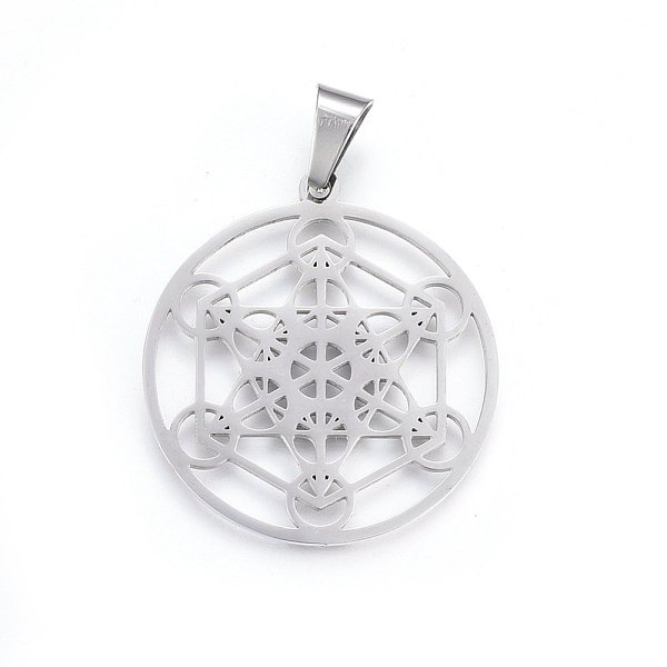 PandaHall 304 Stainless Steel Pendants, Flat Round with Hexagon, Stainless Steel Color, 43x39x1.2mm, Hole: 11x6mm 304 Stainless Steel Flat...
PandaHall 304 Stainless Steel Pendants, Flat Round with Hexagon, Stainless Steel Color, 43x39x1.2mm, Hole: 11x6mm 304 Stainless Steel Flat...