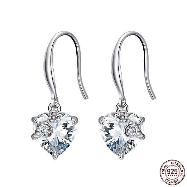 PandaHall Cubic Zirconia Heart Dangle Earrings, Real Platinum Plated Rhodium Plated 925 Sterling Silver Earrings for Women, White, 26mm...
PandaHall Cubic Zirconia Heart Dangle Earrings, Real Platinum Plated Rhodium Plated 925 Sterling Silver Earrings for Women, White, 26mm...