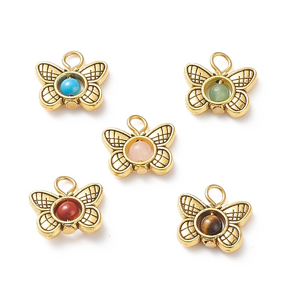 PandaHall Natural & Synthetic Mixed Gemstone Pendants, Animal Charm, with Antique Golden Plated Tibetan Style Alloy Findings and Iron Loops...
PandaHall Natural & Synthetic Mixed Gemstone Pendants, Animal Charm, with Antique Golden Plated Tibetan Style Alloy Findings and Iron Loops...