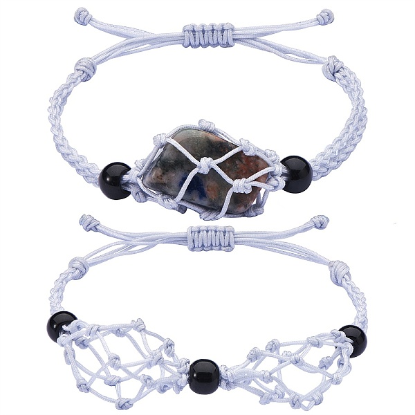 PandaHall Adjustable Braided Nylon Cord Macrame Pouch Bracelet Making, with Glass Beads, Gainsboro, Inner Diameter: 1-7/8~3-1/4 inch..., Gray
PandaHall Adjustable Braided Nylon Cord Macrame Pouch Bracelet Making, with Glass Beads, Gainsboro, Inner Diameter: 1-7/8~3-1/4 inch..., Gray