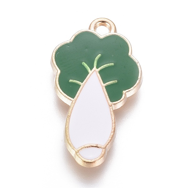 PandaHall Alloy Pendants, with Enamel, Cabbage, Light Gold, Green, 23x13x2mm, Hole: 1.6mm Alloy+Enamel Vegetables Green
PandaHall Alloy Pendants, with Enamel, Cabbage, Light Gold, Green, 23x13x2mm, Hole: 1.6mm Alloy+Enamel Vegetables Green