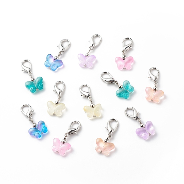 PandaHall Transparent Spray Painted Glass Butterfly Pendant Decorations, with Alloy Lobster Claw Clasps, Clip-on Charms, Mixed Color, 30mm..., Multicolor
PandaHall Transparent Spray Painted Glass Butterfly Pendant Decorations, with Alloy Lobster Claw Clasps, Clip-on Charms, Mixed Color, 30mm..., Multicolor